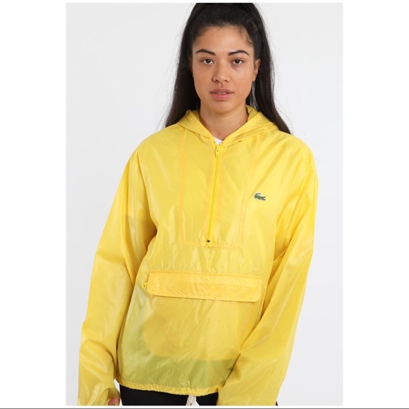 Lacoste Jackets & Blazers - Lacoste yellow pullover windbreaker